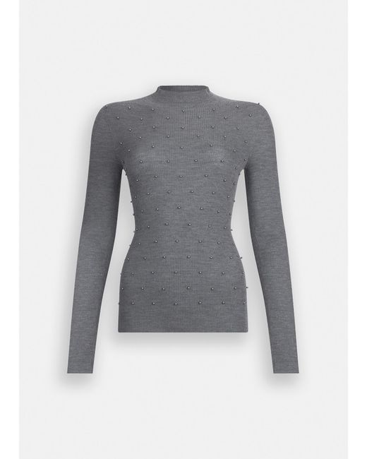 Liu Jo Pull 100 Laine Avec Applications Liu Jo en coloris Gray