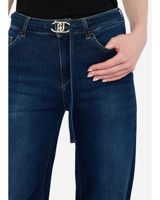 Liu Jo Jeans Flare Con Cintura di Liu Jo in Blue