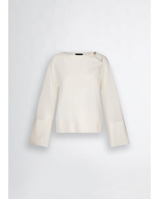 Liu Jo Maglia In Lana E Cashmere Bianca di Liu Jo in White