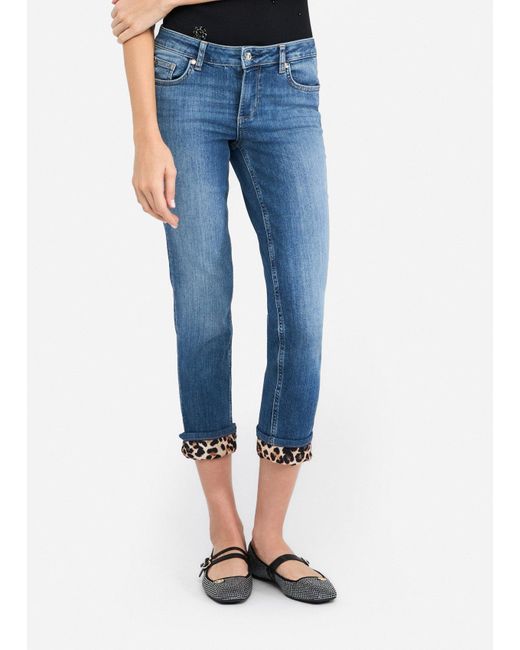 Liu Jo Jeans Skinny Con Risvolto di Liu Jo in Blue