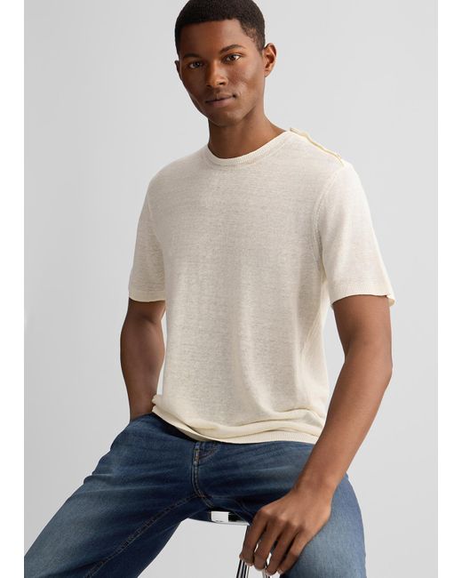 Liu Jo T-shirt In Lino E Cotone di Liu Jo in Natural da Uomo