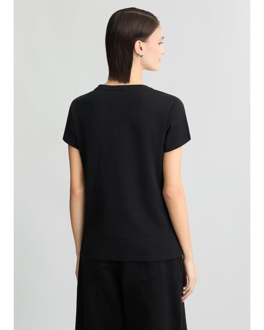 Liu Jo T-shirt Con Logo E Strass di Liu Jo in Black