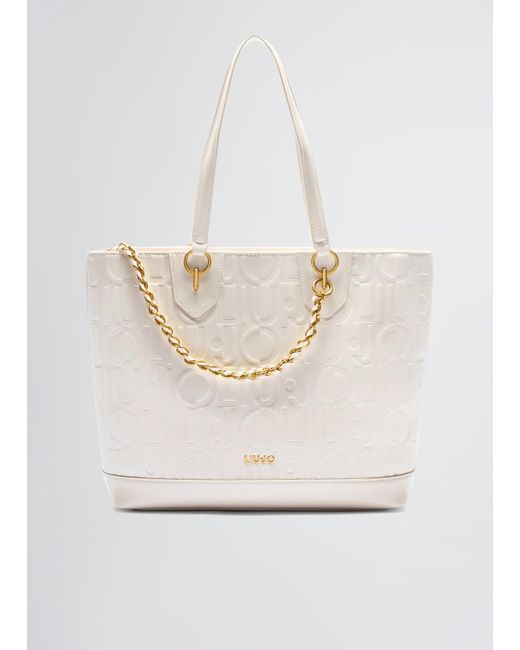 Liu Jo Shopping Bag Con Logo E Catena di Liu Jo in Blue