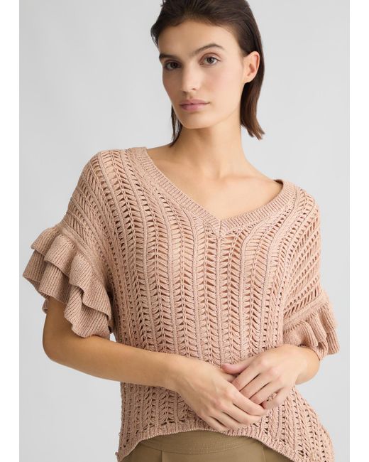 Liu Jo Top In Maglia Color Sabbia di Liu Jo in Natural