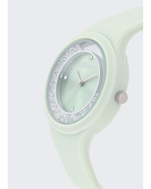 Liu Jo Montre En Silicone Avec Strass Liu Jo en coloris Blue