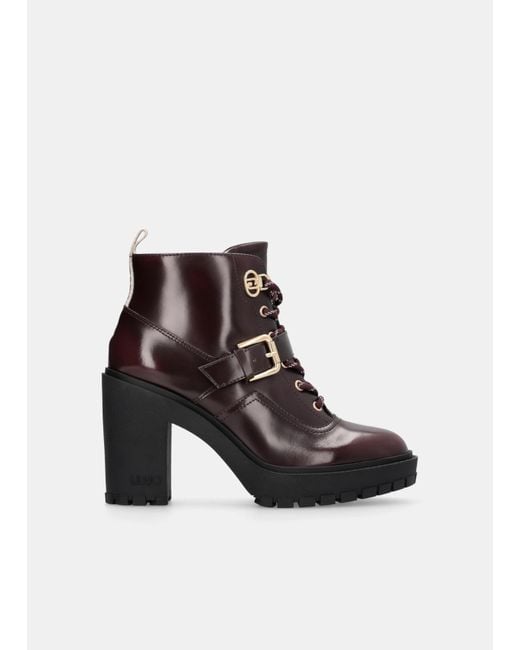 Liu Jo Bottines En Cuir Abrasé Liu Jo en coloris White