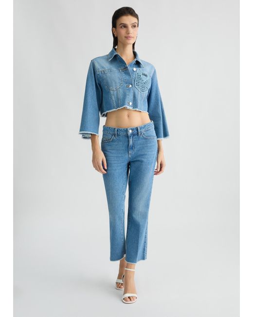 Liu Jo Jeans Bootcut A Vita Alta di Liu Jo in Blue