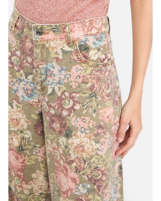 Liu Jo Pantaloni Flare Con Stampa di Liu Jo in Natural