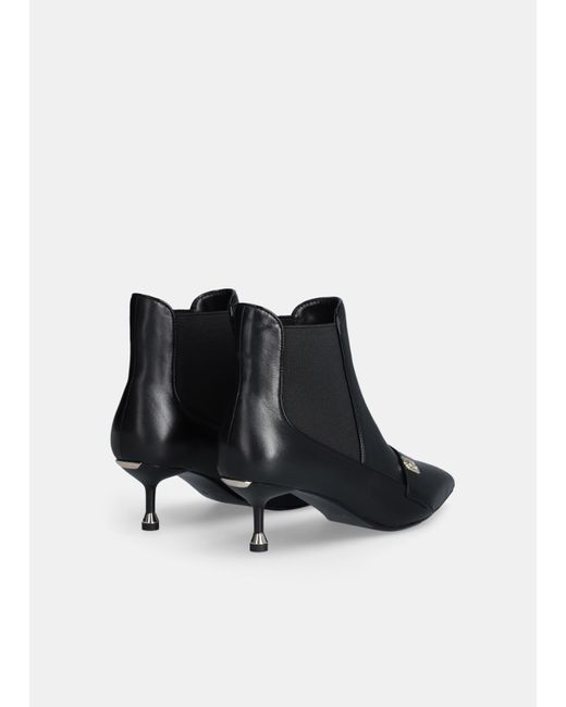 Liu Jo Bottines En Cuir À Talon Bas Liu Jo en coloris Black