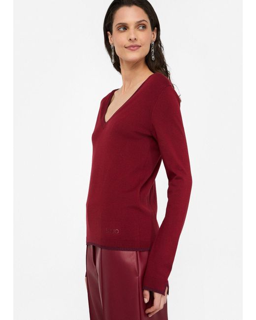 Liu Jo Red Liu Jo Pullover Mit V-Ausschnitt