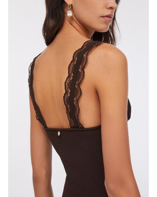Liu Jo Top Avec Détails En Dentelle Liu Jo en coloris Multicolor