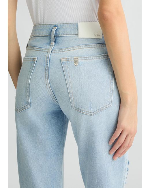 Liu Jo Jeans Flare A Vita Bassa di Liu Jo in Blue