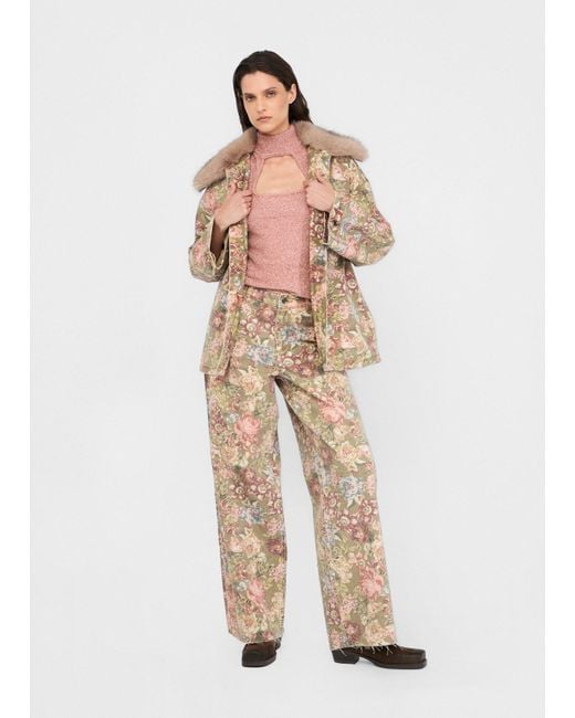 Liu Jo Pantaloni Flare Con Stampa di Liu Jo in Natural
