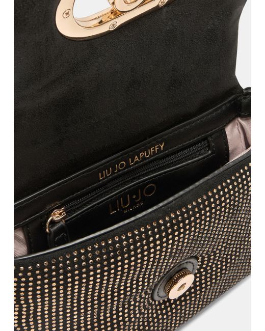 Liu Jo Sac Petit Format Lapuffy Avec Strass Liu Jo en coloris Black