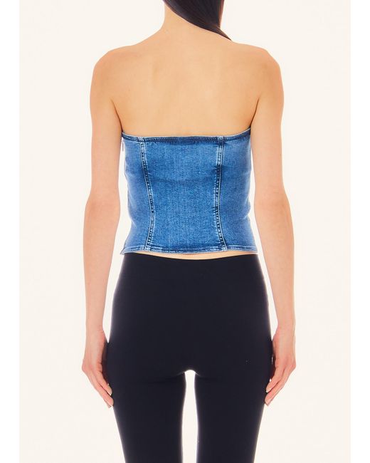 Liu Jo Top Bustier En Denim Liu Jo en coloris Blue