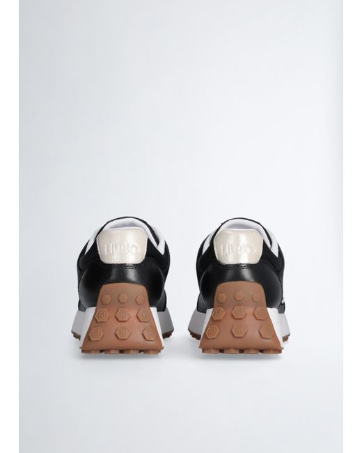 Liu Jo Sneakers Nere In Pelle di Liu Jo in White