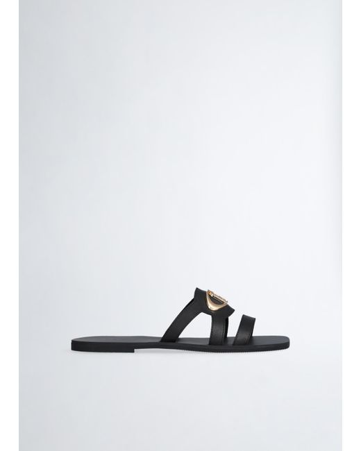Liu Jo White Liu Jo Pantolette Mit Logo
