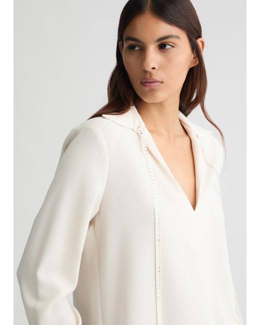 Liu Jo Blusa Con Strass di Liu Jo in White