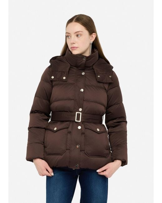 Liu Jo Brown Liu Jo Daunenjacke Mit Kapuze