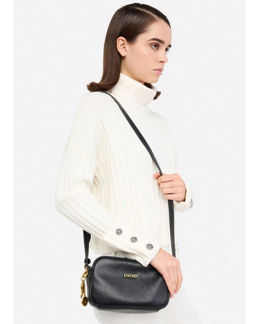 Liu Jo Sac À Bandoulière Format Moyen Avec Charm Liu Jo en coloris Black