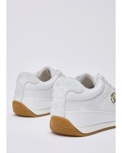 Liu Jo White Sneakers Mit Python-Effekt