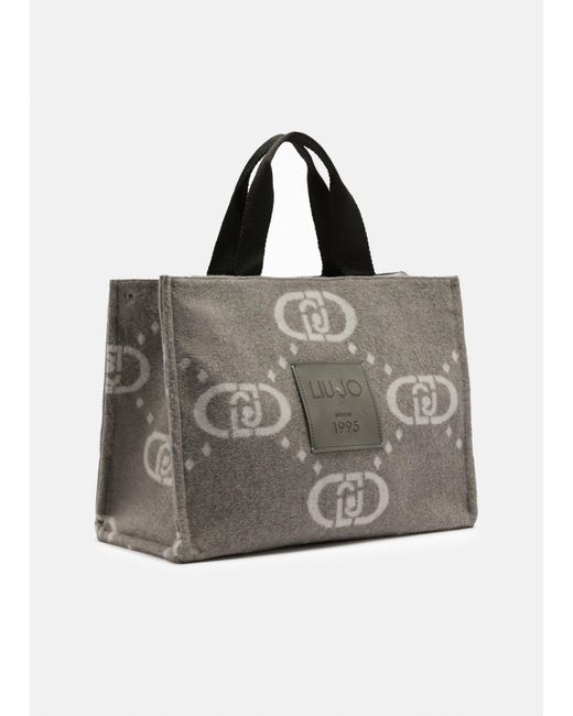 Liu Jo White Liu Jo Großer Shopper Mit Logo