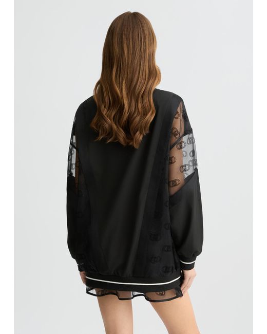 Liu Jo Giacca Con Zip E Logo di Liu Jo in Black