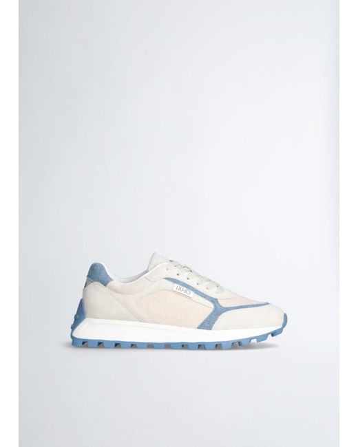 Liu Jo Sneakers Con Dettaglio Denim di Liu Jo in White da Uomo