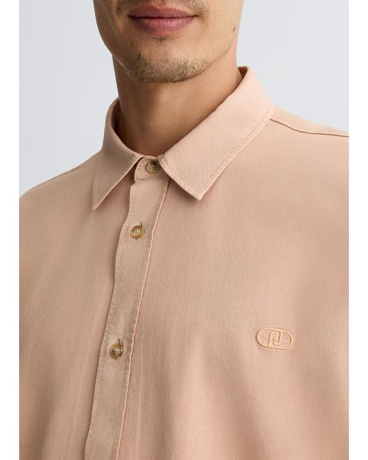 Liu Jo Camicia Con Logo di Liu Jo in Natural da Uomo