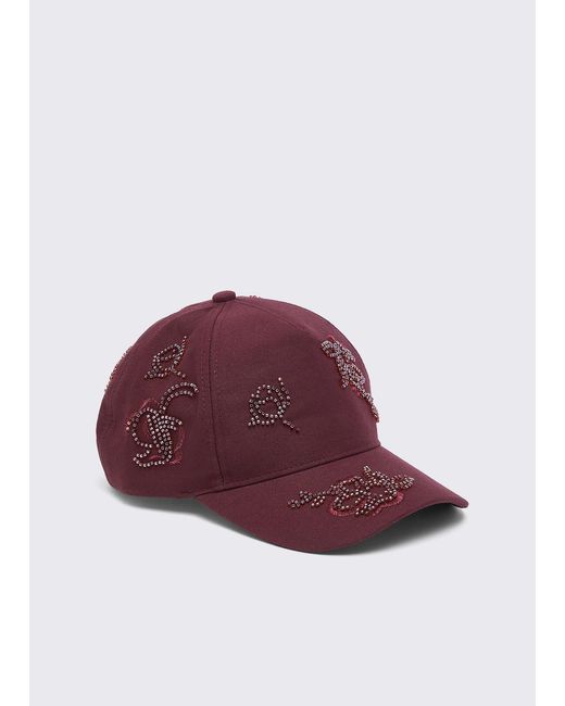 Liu Jo Purple Bestickte Baseballkappe