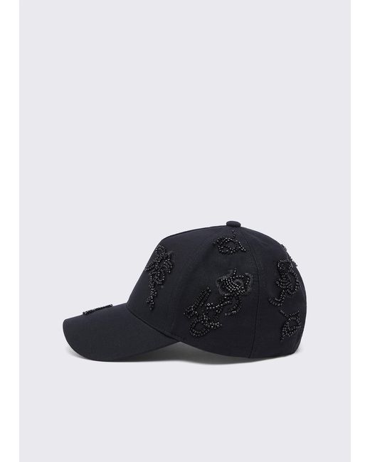 Liu Jo Black Bestickte Baseballkappe