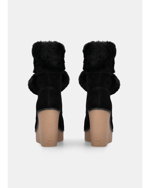 Liu Jo Bottines À Talons Compensés Avec Pompon Liu Jo en coloris Black