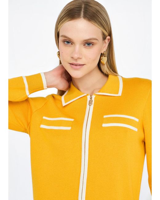 Liu Jo Yellow Liu Jo Cardigan Mit Reißverschluss