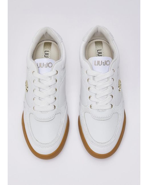 Liu Jo White Sneakers Mit Python-Effekt