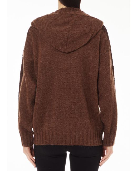 Liu Jo Pull En Laine Mélangée Avec Capuche Liu Jo en coloris Brown
