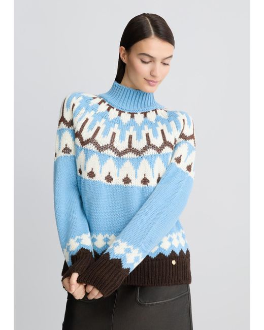 Liu Jo Pull À Motif Géométrique Liu Jo en coloris Blue
