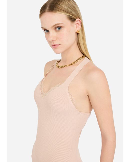 Liu Jo Robe Longue En Maille Liu Jo en coloris White