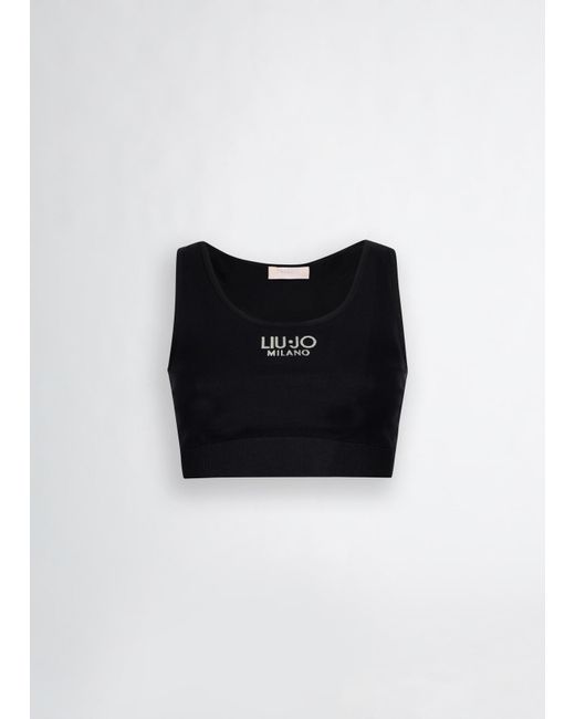 Liu Jo Top In Jersey di Liu Jo in Black