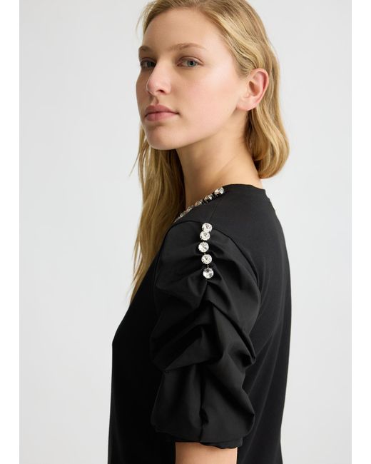 Liu Jo T-Shirt Orné De Pierres Liu Jo en coloris Black