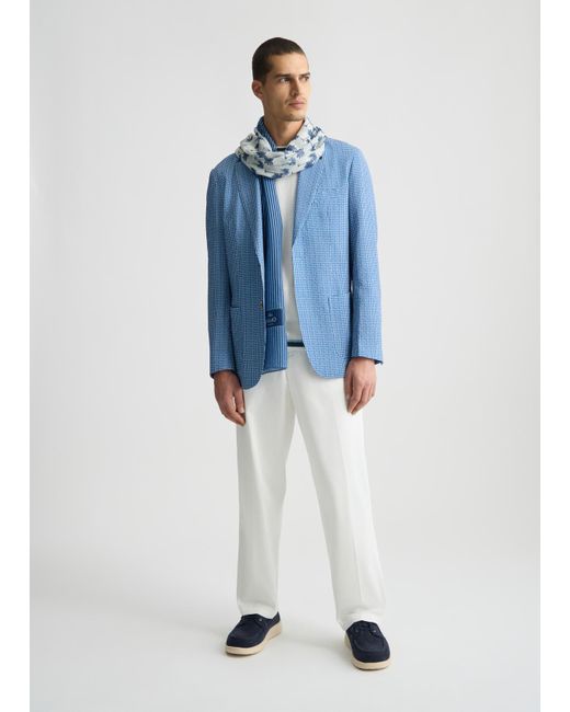 Liu Jo Blazer In Seersucker di Liu Jo in Blue da Uomo