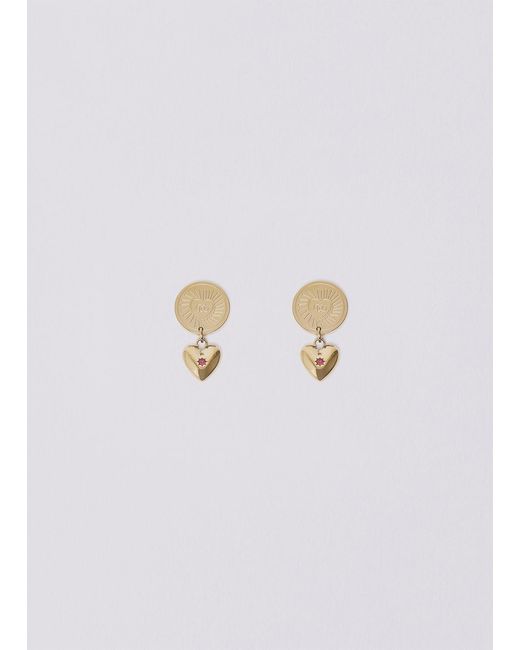 Pendientes De Corazón Liu Jo de color White