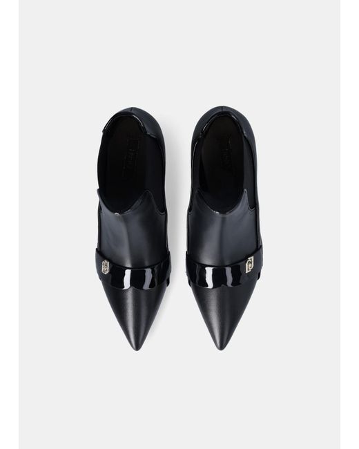 Liu Jo Bottines En Cuir À Talon Bas Liu Jo en coloris Black