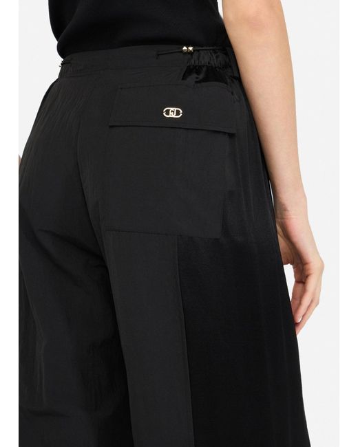 Liu Jo Black Liu Jo Jogginghose Aus Nylon Und Satin