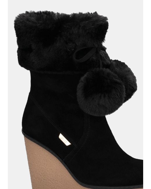 Liu Jo Bottines À Talons Compensés Avec Pompon Liu Jo en coloris Black
