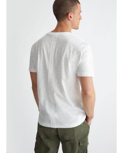 Liu Jo T-shirt In Cotone Fiammato di Liu Jo in White da Uomo