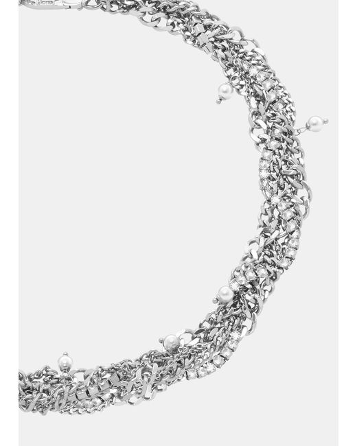 Liu Jo Blue Liu Jo Mehrreihiger Choker Mit Strass