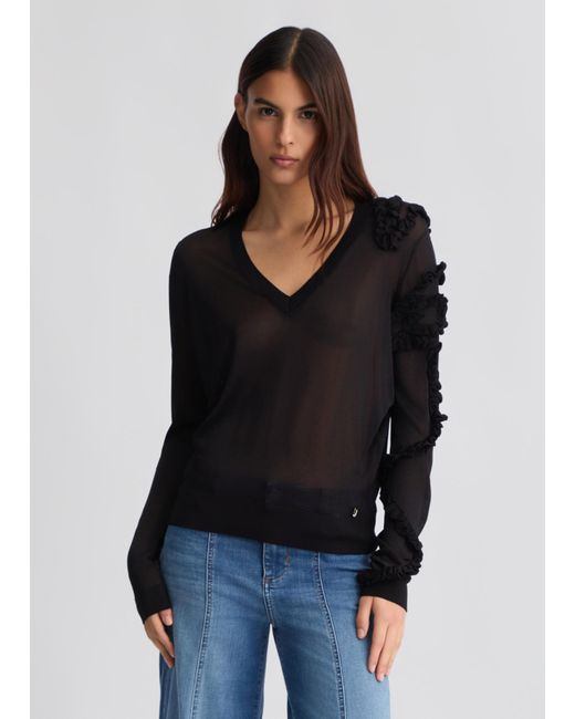 Liu Jo Maglia Nera Con Rouches di Liu Jo in Black