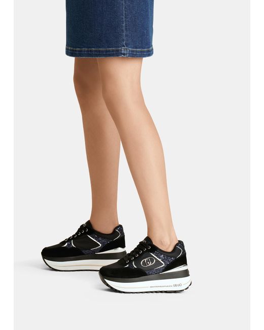 Liu Jo Sneakers Super Platform di Liu Jo in Black