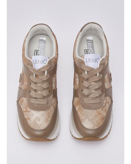 Sneakers Super Plateforme Effet Python Liu Jo en coloris White