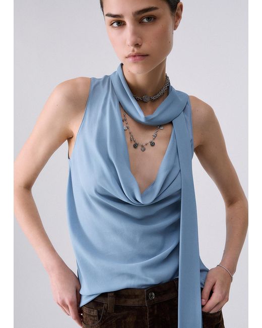 Top Con Bufanda Liu Jo de color Blue